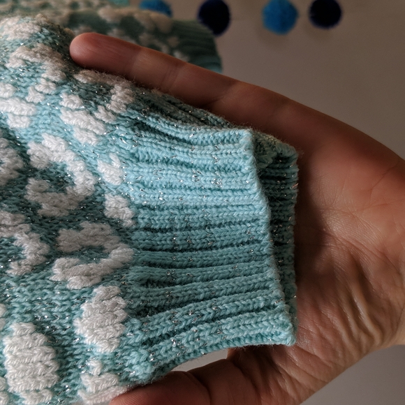 ❗️TAKING OFFERS❗️Vintage Mint Sparkley Butterfly Cheetah Print Sweater OBO - Picture 5 of 6